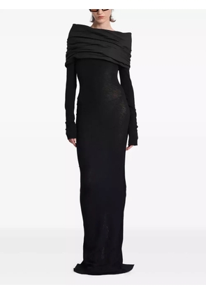 ENTIRE STUDIOS draped-shoulder maxi dress - Black