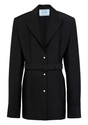 Prada single-breasted mohair-blend jacket - Black