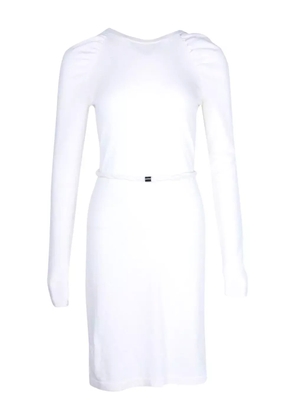 CHANEL Pre-Owned long-sleeved cashmere dress - White