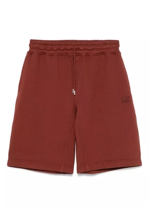 C.P. Company logo-embroidered shorts - Brown