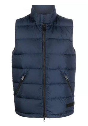 ASPESI logo-patch feather-down gilet - Blue