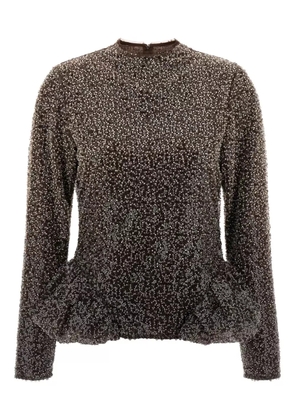 ROTATE BIRGER CHRISTENSEN peplum-detail top - Brown
