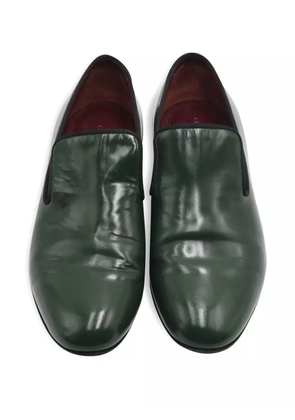 Celine Pre-Owned leather flat loafers - Green