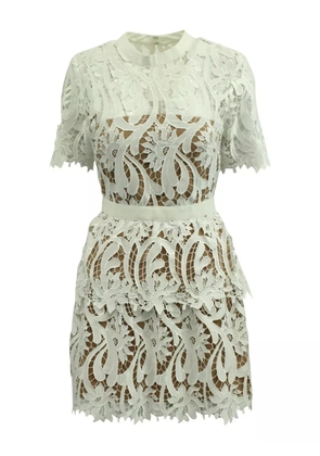 Self-Portrait A-line lace mini dress - White