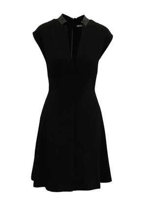 alice + olivia contrasting-collar sleeveless dress - Black