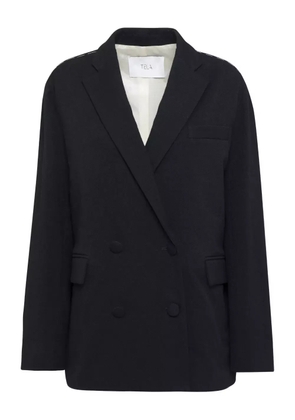 Tela double-breasted jacket - Black