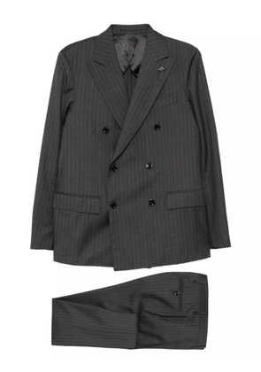Lardini pinstripe double-breasted suit - Grey
