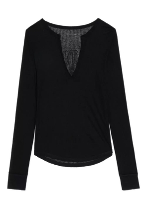 Zadig&Voltaire ribbed long-sleeve top - Black