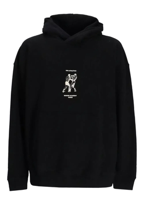 HUGO boxing-print hoodie - Black