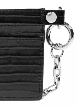 Vivienne Westwood crocodile-embossed chain card holder - Black