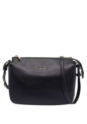 LIU JO logo-plaque zip-closure crossbody bag - Black