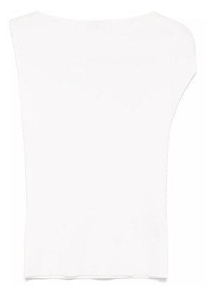St. Agni asymmetric-neck top - White
