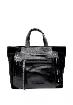 VISONA` patent leather tote bag - Black