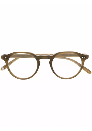 Garrett Leight Royce round frame glasses - Green