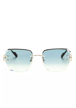 Cartier Eyewear Signature C de Cartier geometric-frame sunglasses - Blue