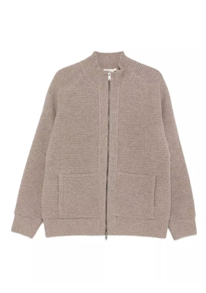 Altea ribbed zip-up cardigan - Neutrals