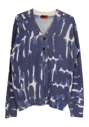 Missoni Pre-Owned tie-dye V-neck sweatshirt - Blue