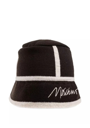Moschino panelled wool bucket hat - Brown