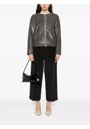 Herno sequinned zip-up jacket - Grey