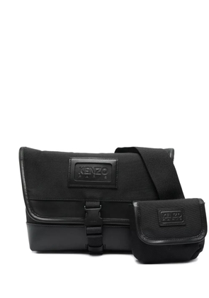 Kenzo small Kommuter leather-trimmed bag - Black