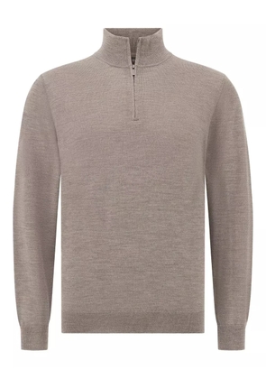Boggi Milano half-zip wool sweater - Neutrals