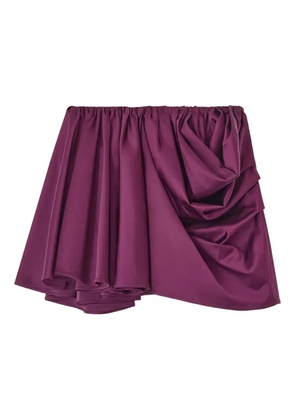 GANNI draped mini skirt - Purple