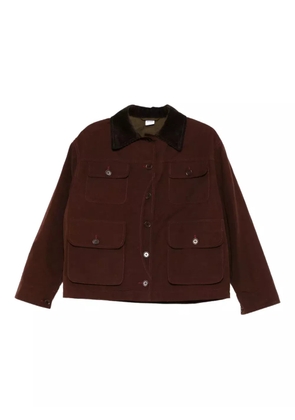 ASPESI corduroy-collar buttoned jacket - Red