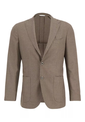 Boglioli single-breasted checked blazer - Brown