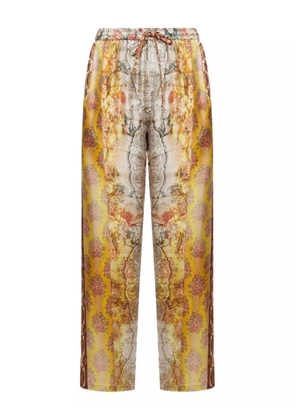 Pierre-Louis Mascia floral-print drawstring-waist trousers - Neutrals