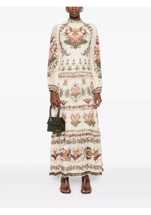 FARM Rio Majestic Heart tiered dress - Neutrals