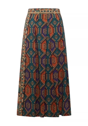 Pierre-Louis Mascia virgin wool pleated skirt - Green