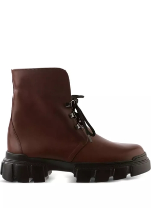 Hogl Winter chunky-sole lace-up ankle boots - Brown