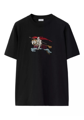 Burberry Equestrian Knight-embroidered T-shirt - Black