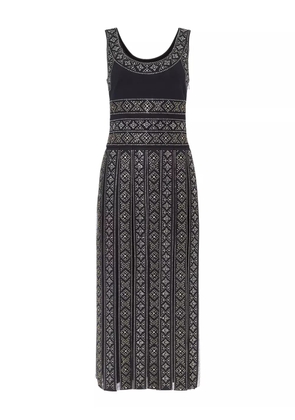 Temperley London embellished pleated midi dress - Black