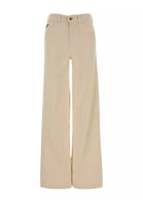 LOIS JEANS logo-patch corduroy jeans - Neutrals