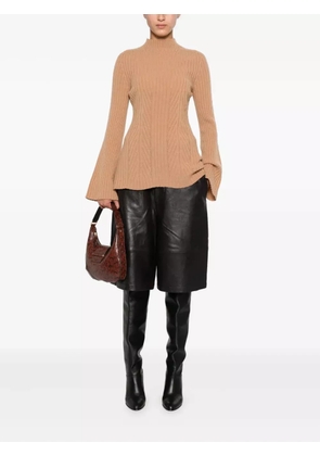 TWINSET ribbed bell-sleeve sweater - Brown
