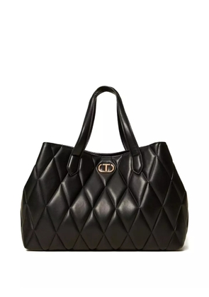 TWINSET quilted detachable-strap tote bag - Black