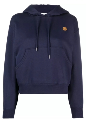 Kenzo tiger patch cotton hoodie - Blue