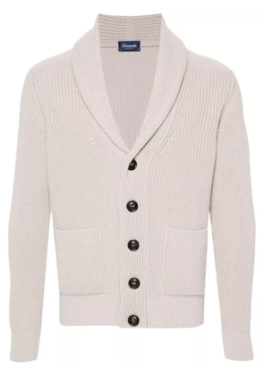Drumohr shawl-collar merino cardigan - Neutrals