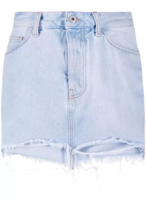 Off-White distressed denim miniskirt - Blue