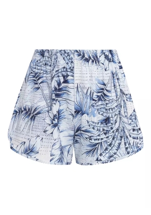 Lygia & Nanny Lee floral-print elastic-waist shorts - Blue