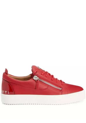 Giuseppe Zanotti Frankie double-zip low-top sneakers - Red