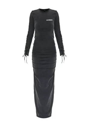 MISBHV long-sleeve drawstring maxi dress - Grey