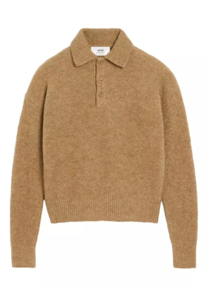 AMI Paris Ami long sleeve polo shirt - Neutrals