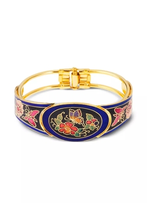 Susan Caplan Vintage 1980s Cloisonné bangle bracelet - Gold