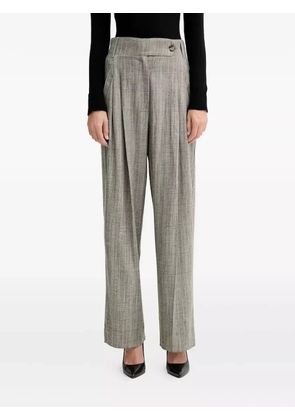 Marella pleated check trousers - Grey
