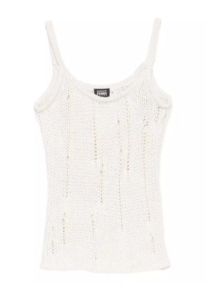Gianfranco Ferré Pre-Owned 2000s open-knit tank top - White
