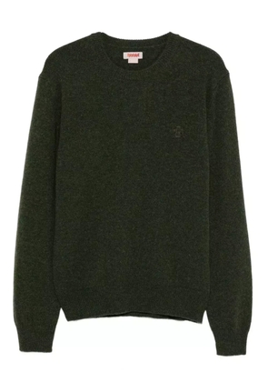 Baracuta embroidered crew-neck sweater - Green