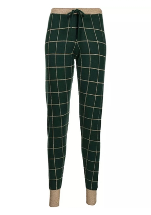 Madeleine Thompson Layla check-pattern track pants - Green