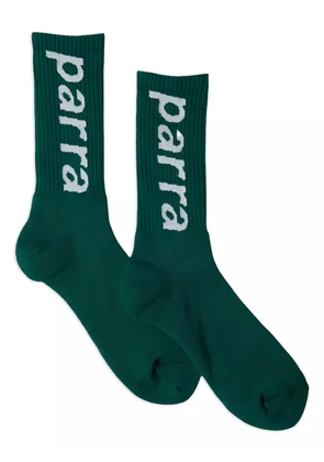 BY PARRA logo-intarsia socks - Green